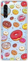 Voor Galaxy A90 5G schokbestendig geverfd transparant TPU beschermhoes (donuts)