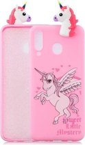 Voor Galaxy M30 schokbestendig Cartoon TPU beschermhoes (eenhoorn)