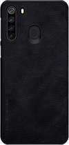 Voor Galaxy A21 NILLKIN QIN Series Crazy Horse Texture Horizontale Flip lederen tas met kaartsleuf (zwart)