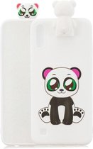 Voor Galaxy A01 Cartoon schokbestendige TPU beschermhoes met houder (beugel Panda)