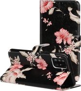 Voor Galaxy A71 Gekleurde Tekening Marmer Patroon Horizontale Flip PU Lederen Case met Houder & Kaartsleuven & Portemonnee (Azalea)