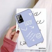 Voor Galaxy S20 Enjoy Love Pattern Frosted TPU beschermhoes (lichtpaars)