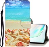 Voor Galaxy Note 10 3D Gekleurde Tekening Horizontale Flip PU Lederen Case met Houder & Kaartsleuven & Portemonnee (Pentagram)
