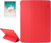 ENKAY voor iPad Pro 10,5 inch Lambskin Texture + Silicone Bottom Case Horizontale Flip Leather Case met Three-fold Holder & Sleep Function (Red)