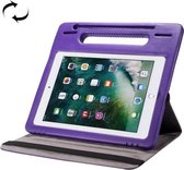 360 graden rotatie lederen tas + verwijderbare EVA bumper beschermhoes voor iPad 10.2 / iPad Air 10.5 （2019） / iPad Pro 10,5 inch, met handvat en houder voor 3 versnellingen & slaap / ontwake