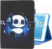 Voor iPad 10.2 inch Gekleurde Tekening Patroon Horizontale Flip Leren Case met Houder & Kaartsleuven & Fotolijst (Muziek Panda)