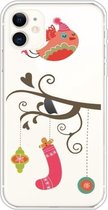 Voor iPhone 11 Trendy schattig kerstpatroon Case Clear TPU Cover Phone Cases (Gift Bird)