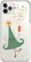 Voor iPhone 11 Pro Trendy schattig kerstpatroon Case TPU Cover Telefoonhoesjes (Merry Christmas Tree)