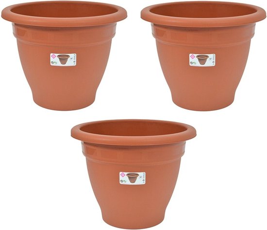 Tymar Bloempot met onderzetter, set van 2 decoratieve plantenpotten van
