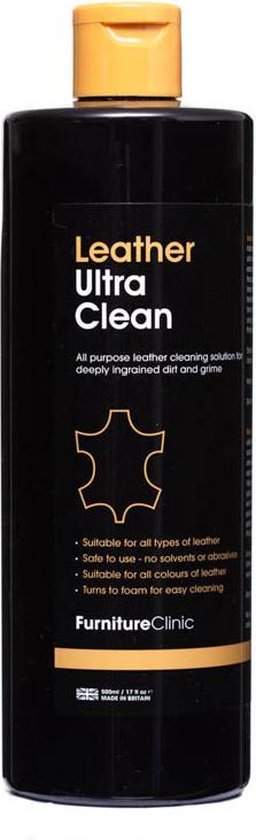 Leer Reiniger 500ml - Effectieve Reiniging van Leer en Lederwaar - Leather Ultra Clean 500 ml