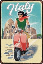 Retro Muur Decoratie uit Metaal Italië 20x30cm DU-3031