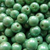 Ilènne - Perles de verre rondes - Vert - 12 mm - 125 grammes - perles hobby adultes