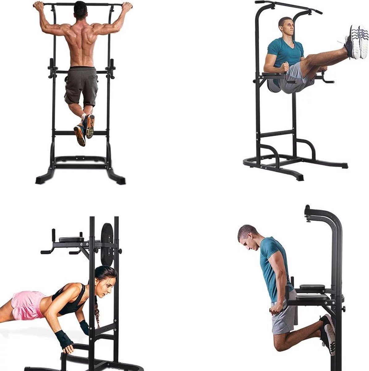 OneTwoFit Fitness PowerTower - Réglable - Station de traction - Musculation  - Station... | bol.com
