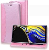 Voor Samsung Galaxy Note 9 Business Stitching Horizontale flip lederen tas met dubbele vouw & beugel & kaartsleuven & fotolijst & portemonnee (rose goud)