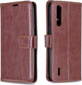 Voor Xiaomi Mi 9 Lite / CC9 Crazy Horse Texture Horizontale flip lederen tas met houder & kaartsleuven & portemonnee & fotolijst (bruin)