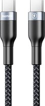 REMAX RC-010 1m 3A Type-C naar USB-C / Type-C 18W PD snellaadgegevenskabel (zwart)