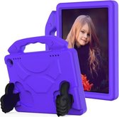 Voor Amazon Kindle Fire HD8 Plus (2020) EVA Materiaal Kinderen Platte Anti Falling Cover Beschermende Shell met Duimbeugel (Paars)