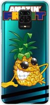 Voor Xiaomi Redmi Note 9S schokbestendig geverfd transparant TPU beschermhoes (ananas)