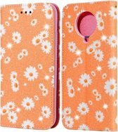 Voor Xiaomi Redmi K30 Pro Glinsterende Daisy Magnetische Horizontale Flip Leren Case met Houder & Kaartsleuven & Fotolijst (Oranje)