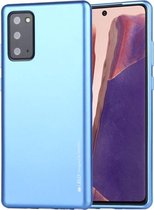 Voor Samsung Galaxy Note20 GOOSPERY I JELLY METAL TPU Case (blauw)