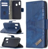 Voor Samsung Galaxy A20e Bijpassende kleur Krokodiltextuur Horizontale flip PU lederen tas met portemonnee & houder & kaartsleuven (blauw)