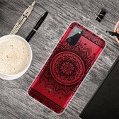 Voor Samsung Galaxy A02s Gekleurde tekening Clear TPU beschermhoesjes (Mandala)