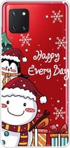 Voor Samsung Galaxy A81 / Note 10 Lite Christmas Series Clear TPU beschermhoes (Cute Penguin Snowman)