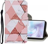 Voor Xiaomi Mi Note 10 Pro Gekleurde tekening patroon Horizontale flip lederen tas met houder & kaartsleuven & portemonnee (marmer)