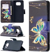 Voor Geschikt voor Xiaomi Mi Poco X3 Gekleurde tekening patroon Horizontale flip lederen tas met houder & kaartsleuven & portemonnee (vlinder)