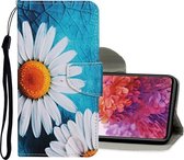 Voor Samsung Galaxy S20 FE 5G / S20 Lite Gekleurde Tekening Patroon Horizontale Flip Leren Case met Houder & Kaartsleuven & Portemonnee (Grote Chrysanthemum)