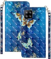 Voor Samsung Galaxy A42 5G 3D-patroon Horizontale Flip PU-lederen hoes met houder & kaartsleuven en portemonnee (Rankine Butterfly)