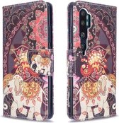 Voor Xiaomi CC9 Pro / Note 10 / Note 10 Pro Gekleurde Tekening Patroon Horizontale Flip Leren Case met Houder & Kaartsleuven & Portemonnee (Bloem Olifant)