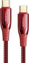 Mcdodo CA-812 100W Type-C / USB-C naar Type-C / USB-C oplaadgegevenskabel, lengte: 1,2 m (rood)