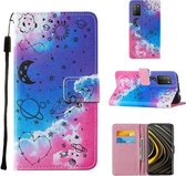 Voor Xiaomi Poco M3 Cross Textuur Schilderen Patroon Horizontale Flip Leren Case met Houder & Kaartsleuven & Portemonnee & Lanyard (Love Universe)