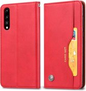 Kneed Skin Texture Horizontale Flip Leren Case voor Huawei P30, met Fotolijst & Houder & Kaartsleuven & Portemonnee (Rood)