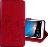 Voor Huawei Mate 10 Lite Rose reliëf horizontale flip milieu PU lederen tas met houder & kaartsleuven & portemonnee (rood)