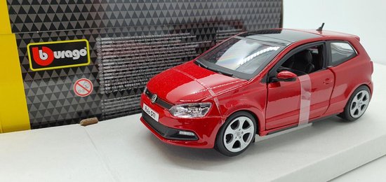 Volkswagen Polo 5de generatie GTI rood 1:24 - speelgoed auto schaalmodel | bol.com