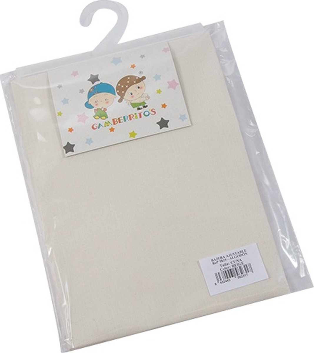 Gamberritos Hoeslaken Wieg Katoen 40 X 80 Cm Beige