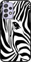 ADEL Siliconen Back Cover Softcase Hoesje voor Samsung Galaxy A52 - Zebra Wit