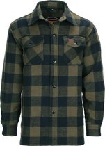 Longhorn - Lumberjack flannel shirt (kleur: Zwart/Olive / maat: S)