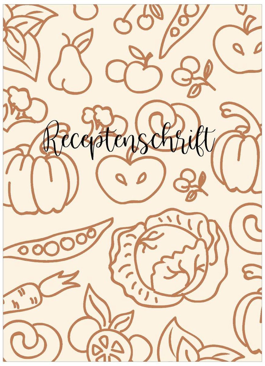 HappyBook - Recepten - Schrift - Receptenboek - Invulboek - Gerechten - Kookschrift - Kookliefhebber - Koken - Cadeau - Familiegerechten - Family Cookbook - Cookbook - Familie Recepten - Recepten van mama - Herinneringen Kookboek - Food Journal