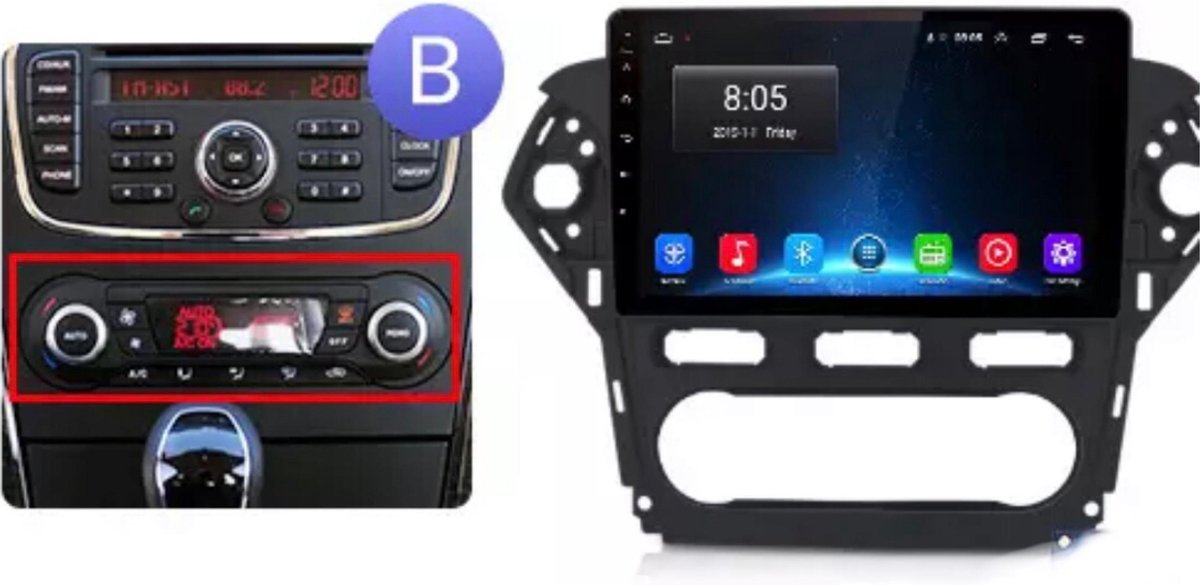 Ford Mondeo MK4 2008-2014 Android 10 Système de navigation et multimédia  Autoradio... | bol.com
