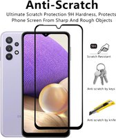 Xssive Screenprotector - Full Cover Glasfolie voor Samsung Galaxy A32 4G - Tempered Glass - Zwart