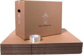 Verhuisdozen - 80 stuks - 60 Liter - Extra stevige Verhuisdoos - Dubbel golf karton - Incl. Tape