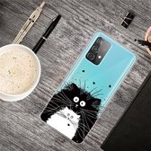 Samsung Galaxy A52 - hoes, cover, case - TPU - Twee katten