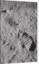 Astronaut footprint (voetafdruk op maanoppervlak) - Foto op Canvas - 40 x 60 cm