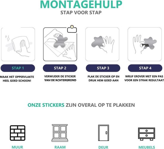 Sticker Muursticker Chambre d'enfants | Décoration murale chambre bébé | Décoration Garçons & Filles | Décoration murale Wereldkaart | Autocollants 3D | Wereldkaart des Animaux