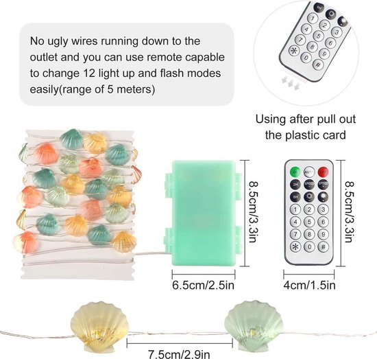 300 cm rode hartvormige lichtketting, feeënlicht met 30 LEDs, decoratieve LED-lamp voor Valentijnsdag, op batterijen werkende IP64 met 8 modi, afstandsbediening