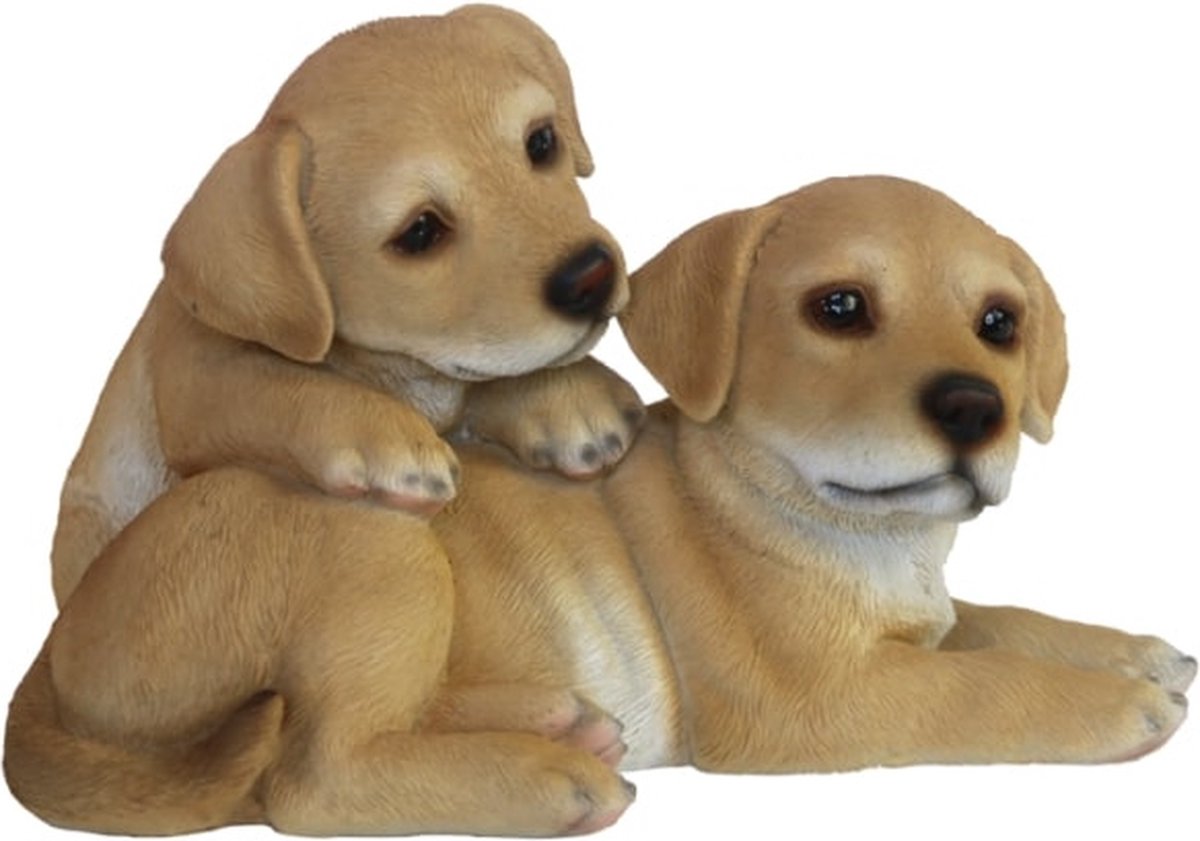Esschert Design Puppies 25,7 X 23,9 Cm Polyresin Bruin