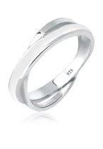 Elli Dames Ring Dames Wikkel Look Basic met Emaille in 925 Sterling Zilver